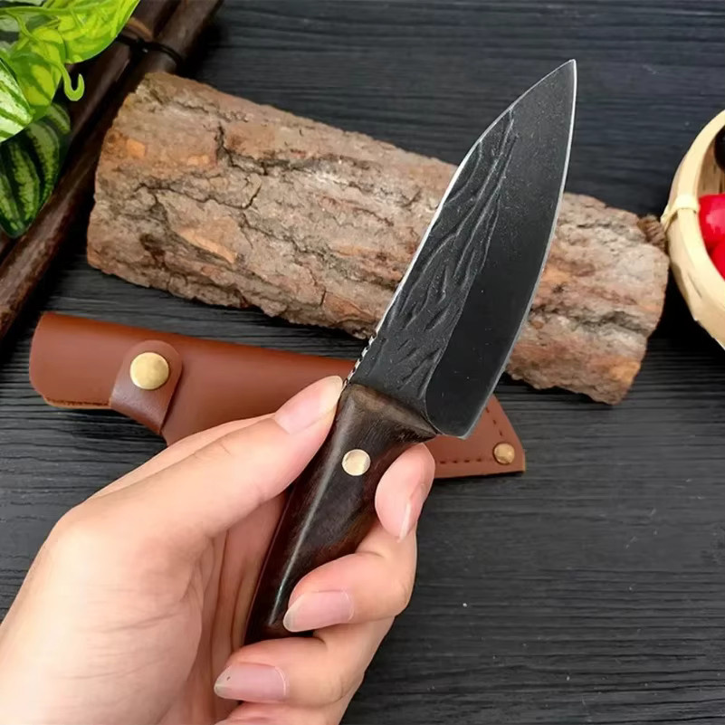 GuanQi Chefmesser aus Edelstahl mit Holzgriff und Schutzhülle - Bild 5