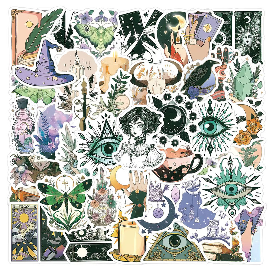 Kpustyle Supernatural Magic Art Graffiti Aufkleber Multicolor für Laptop und Kühlschrank Dekoration - Bild 2