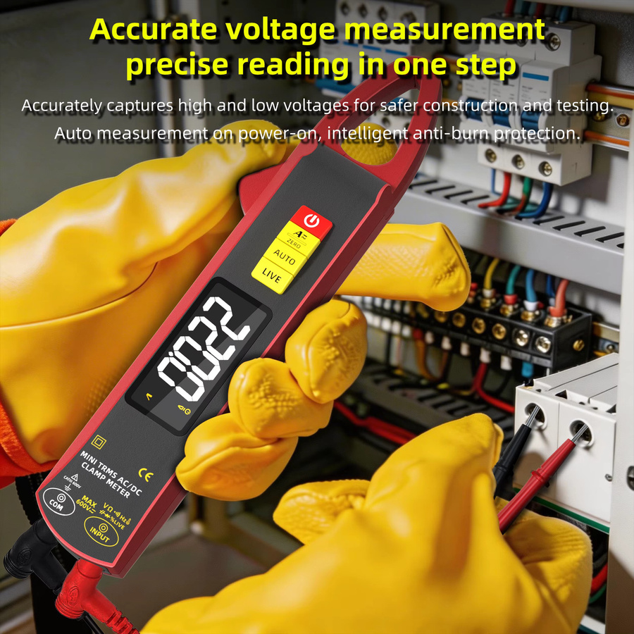 BSIDE UX2 Digitales Zangenmessgerät True RMS Amperemeter für DC/AC Strom mit Temperaturtester in Rot - Bild 6
