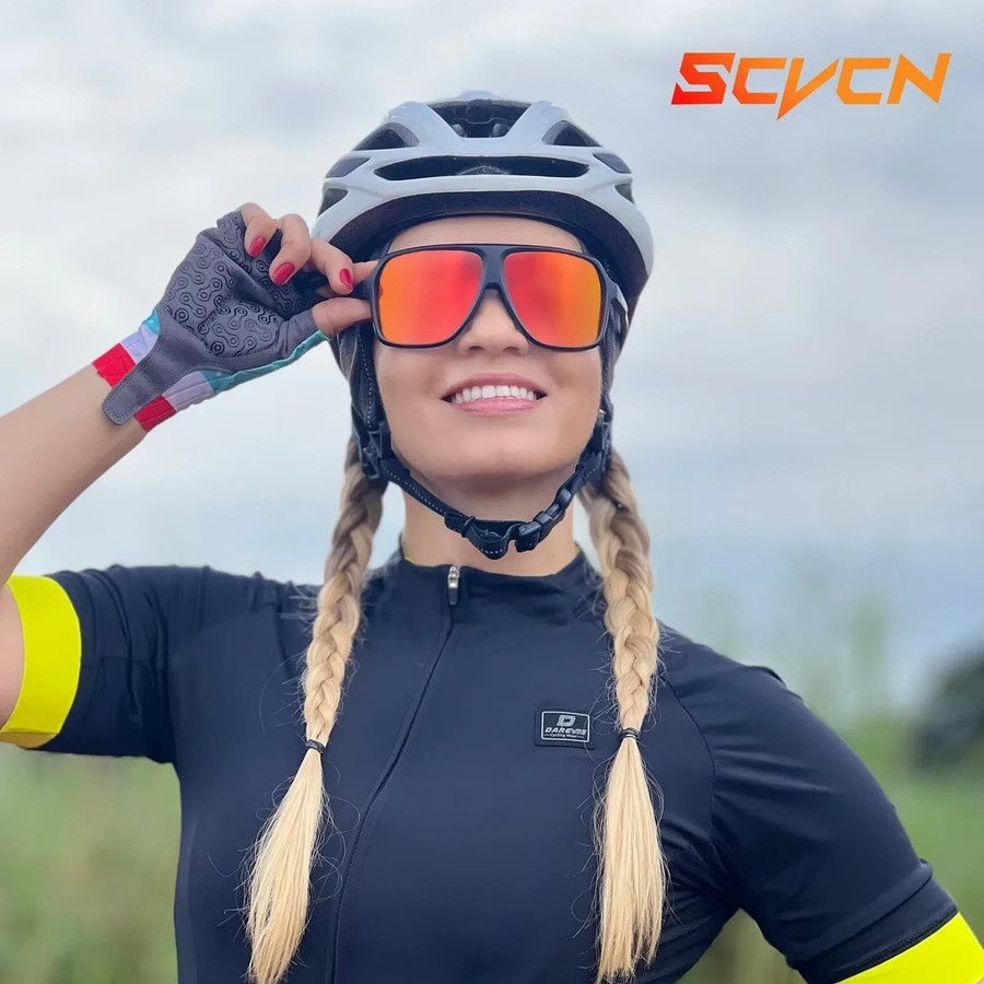 SCVCN Sportsonnenbrille, Vollrand, black, Kunststoff, polarisiert, photochrom - Bild 4