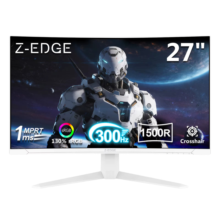 Z-EDGE 27 Zoll Curved Gaming Monitor in Schwarz mit VA Panel, Full HD 1920x1080, 300Hz, 1ms MPRT, HDR10, AMD FreeSync und 130% sRGB - Bild 7