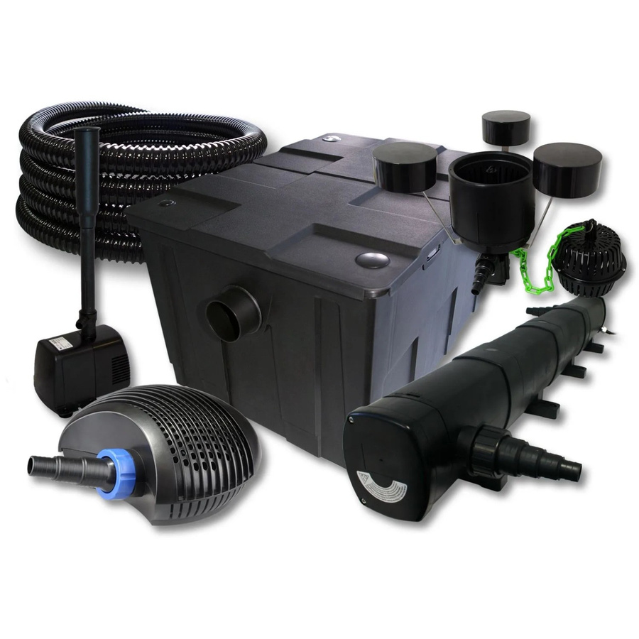 Sunsun Teichfilter Set Schwarz mit 72W Pumpe, UVC 40W, Skimmer und Schlauch für bis zu 60000L - Bild 2