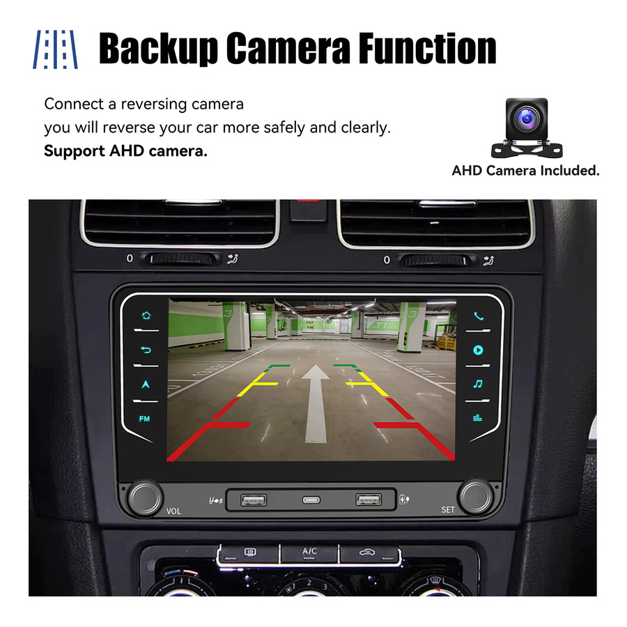 ESSGOO Android 15 Autoradio mit kabellosem CarPlay, GPS und WiFi in Schwarz für Volkswagen Skoda Octavia Golf 5 6 Touran Passat Polo Jetta - Bild 7