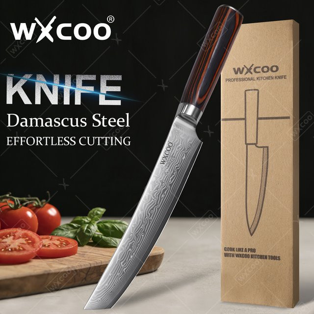 WXCOO Professionelles Japanisches Kochmesser aus Holz für Fleisch, Sushi und Obst - Bild 1