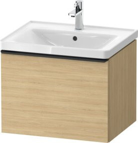 Duravit Waschtischunterschrank D-Neo in Schwarz/Eiche Natur, B/T/H: 58,4 x 45,2 x 44 cm - Bild 1