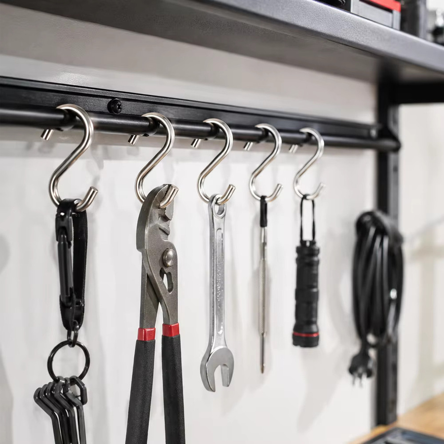 XMSJ S-Haken aus 304 Edelstahl in Silber als Mehrzweck-Aufhängehaken für Küche, Schrank und Garage - Bild 2