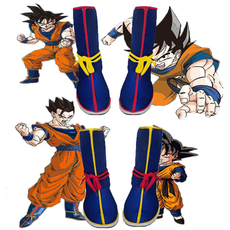 Bandai Dragon Ball Super Saiyan Son Goku Cosplay Lange Stiefel, Rot - Bild 2