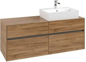 V&B Waschtischunterschrank Collaro in Kansas Oak, Breite: 140 cm, Tiefe: 54,8 cm, Höhe: 50 cm, WT rechts - Bild 1