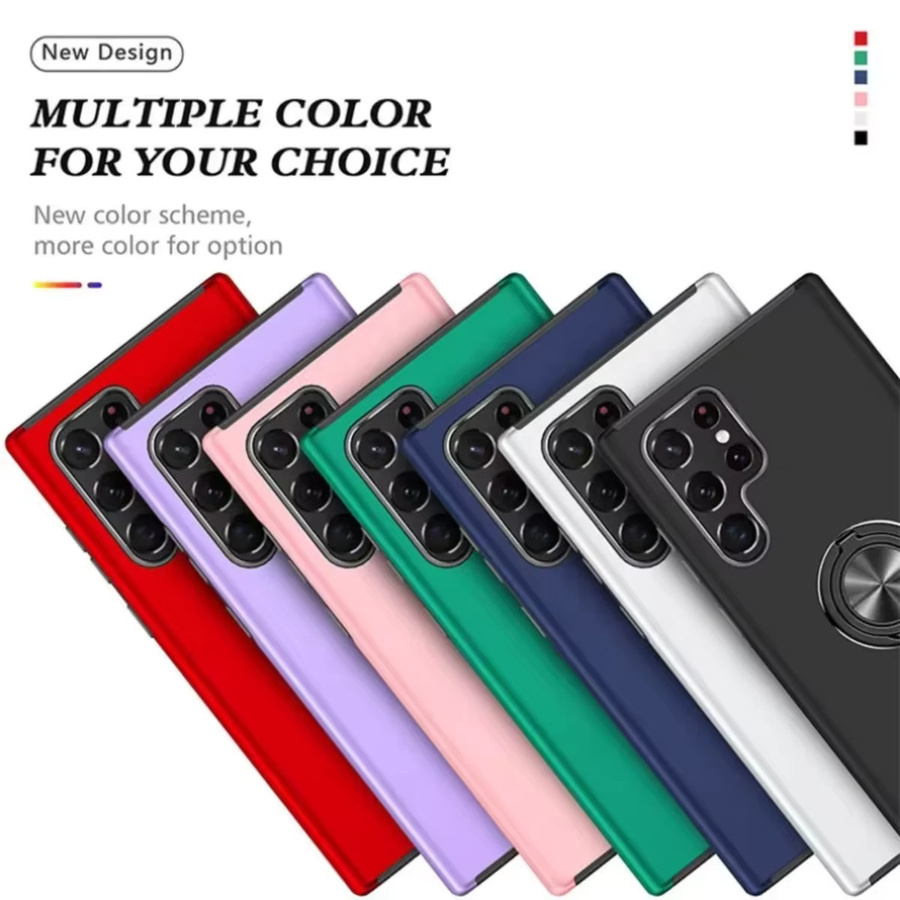 Schutzhülle mit Ringhalter für Samsung Galaxy Modelle in Blau und Schwarz - Bild 4