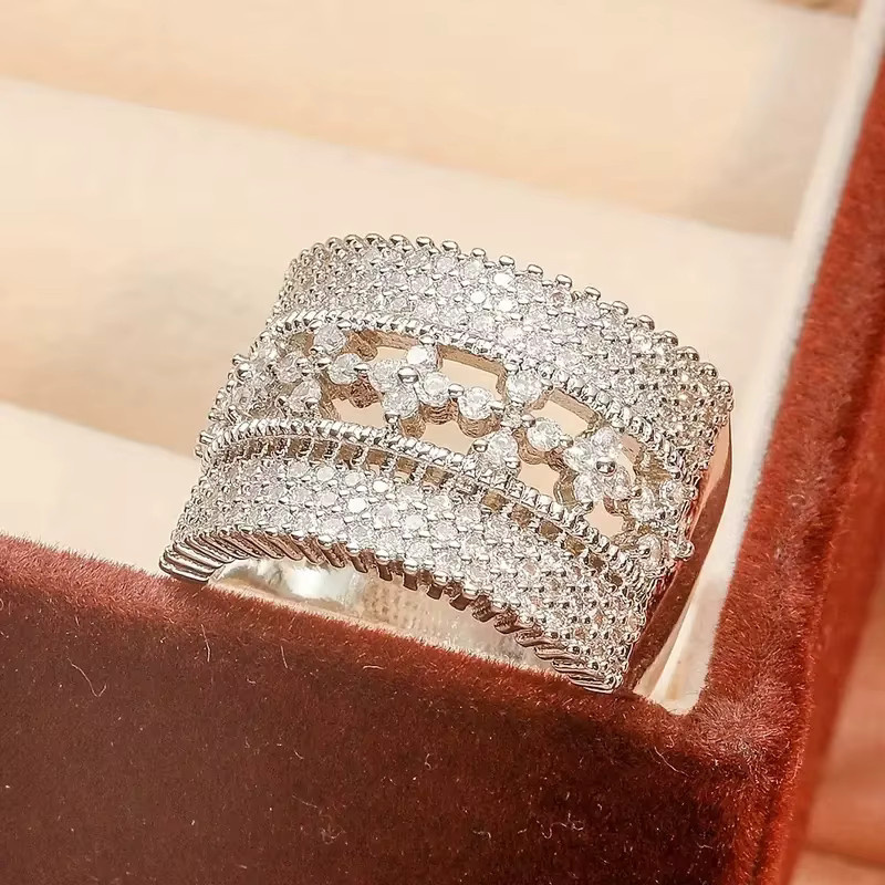 Huitan Ring, Zirkonia, Silber, Damen - Bild 2