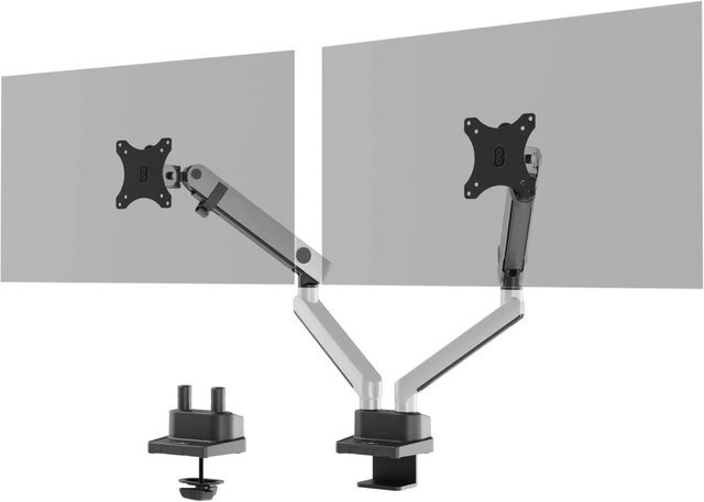 Durable Monitorhalterung Select Plus für 2 Monitore, silber - Bild 1