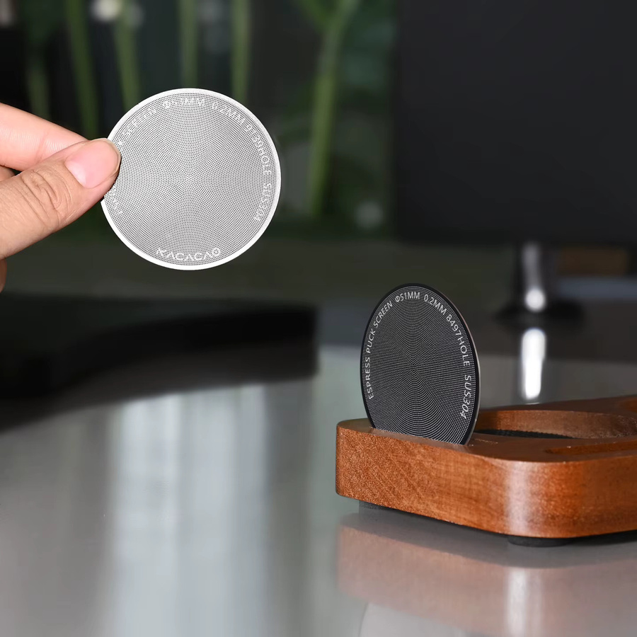 KACACAO Espresso Puck Screen Set mit magnetischem Entferner aus Edelstahl in Silber, Durchmesser: 51 mm, 54 mm und 58 mm, Barista-Zubehör für DeLonghi und Breville - Bild 5
