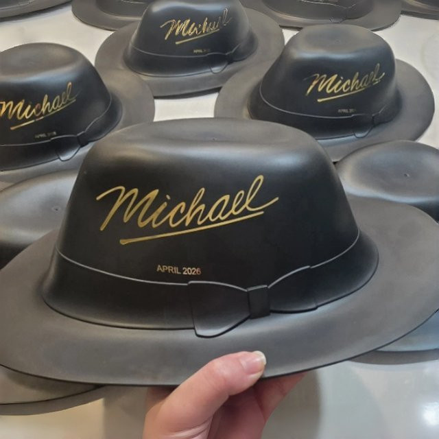 Potdemiel Michael Jackson Popcorn-Eimerhut in Schwarz als 3D-gedruckter Popcorn-Behälter und Partydekoration für Fans - Bild 1