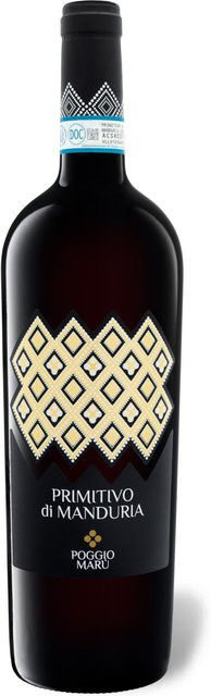 Poggio Maru Primitivo di Manduria DOP, trocken, Rotwein, 2024, 0,75 l - Bild 1