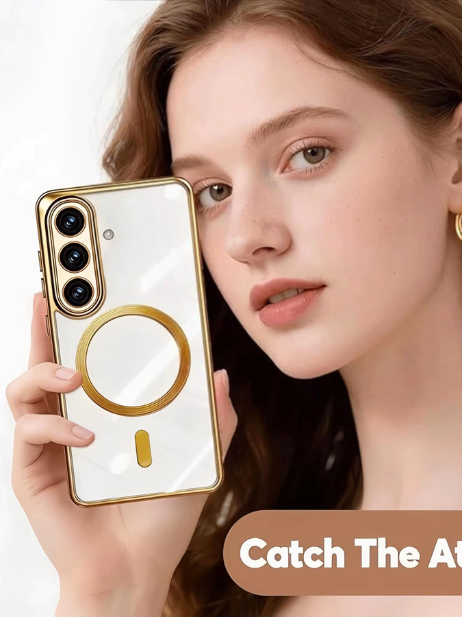 Transparente Luxus-Plating Schutzhülle aus weichem TPU mit Magnetverschluss und Kameraschutz für Samsung Galaxy A57 und Galaxy A17 in Blau - Bild 5