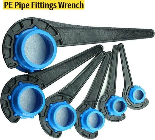 Adhere To Fly Spezialschlüssel für PE- und PVC-Rohrverbindungen in Schwarz zur Reparatur von Bewässerungsrohren und Fittings für 20/25/32/40/50mm - Bild 1