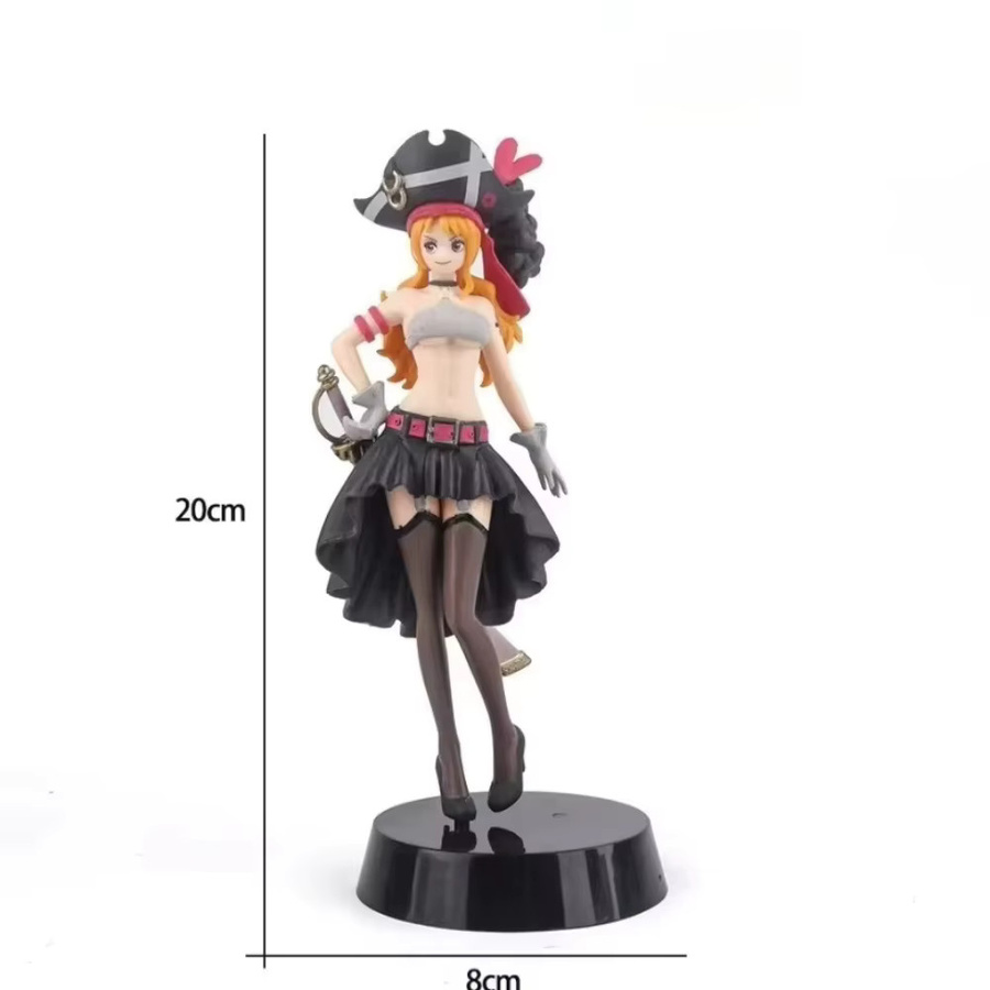 Bandai Anime Nami Schwarze Kleidung Actionfigur Film Red, 20cm - Bild 3