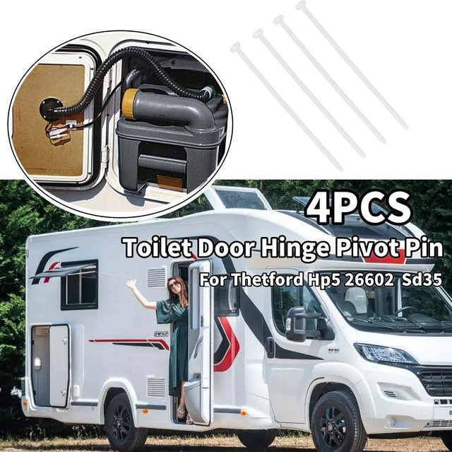 Thetford Ersatz Pivot Pin für WC-Türen, 4er-Set, passend für SD3, SD4 und SD5 HP5 Wohnwagen und Wohnmobil - Bild 1