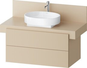 Duravit Waschtischunterschrank Balcoon in Beige strukturiert mit 2 Schränken, Wandmontage, B/T/H: 100 x 57 x 53,4 cm - Bild 1