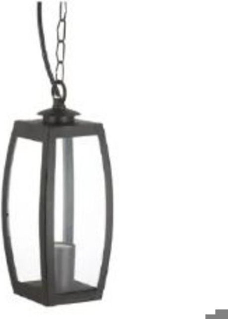 Neo-Retro Hängeleuchte in Schwarz aus Edelstahl und Glas mit E27 Fassung, IP44 Schutzklasse, B/T/H: 90 x 11,5 x 8,5 cm - Bild 1