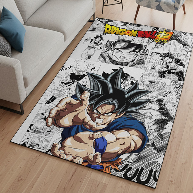 Bandai Dragon Ball Z Teppich mit Goku Motiv, Mehrfarbiger rechteckiger Spielteppich für die Raumdekoration - Bild 1