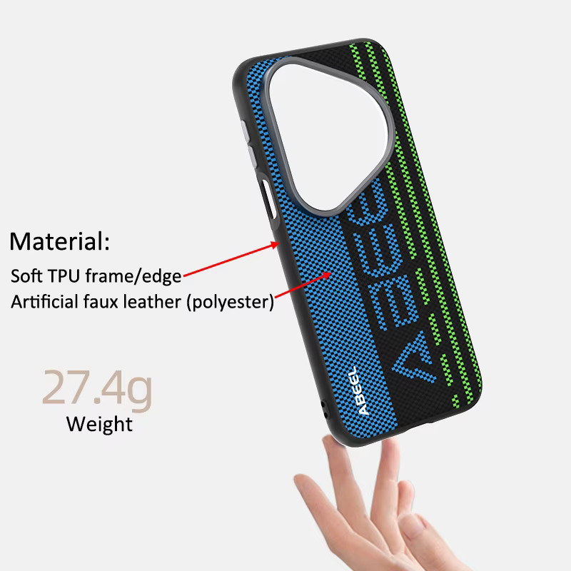 Stoßfeste Carbon Faser Textur Schutzhülle mit unsichtbarem Magnet für Huawei Pura 80 Pro Plus Ultra - Bild 2