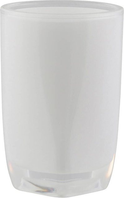 Axentia Zahnputzbecher Graz weiß aus Kunststoff, Höhe: 11,5 cm, Durchmesser: 7,5 cm - Bild 1