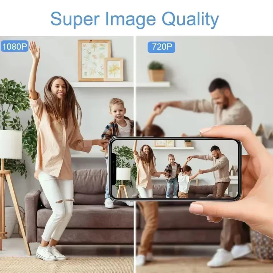 DIXSG Mini WLAN Überwachungskamera HD 1080P Kompakte Tragbare Action Camera in Schwarz - Bild 2