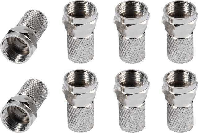 Vivanco F-Stecker in Silber, 7,0 mm, 8 Stück - Bild 1