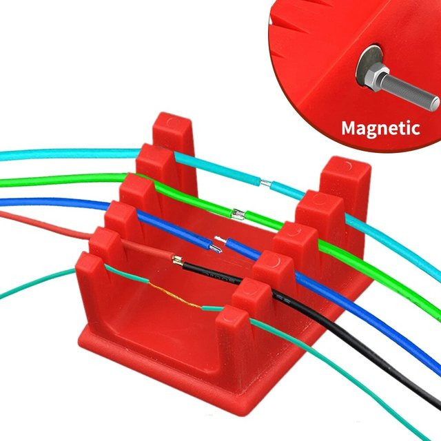 HZY ABS-Schweißdrahthalterung in Rot für 30 AWG-12 AWG Drahtschweißbank mit 5 Gängen - Bild 1