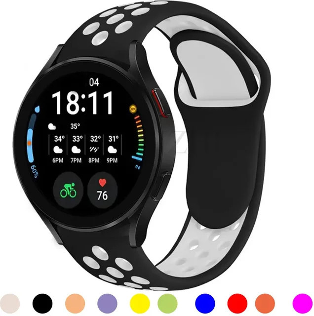Uhrenarmband Silikon, Schwarz, Unisex - Bild 1