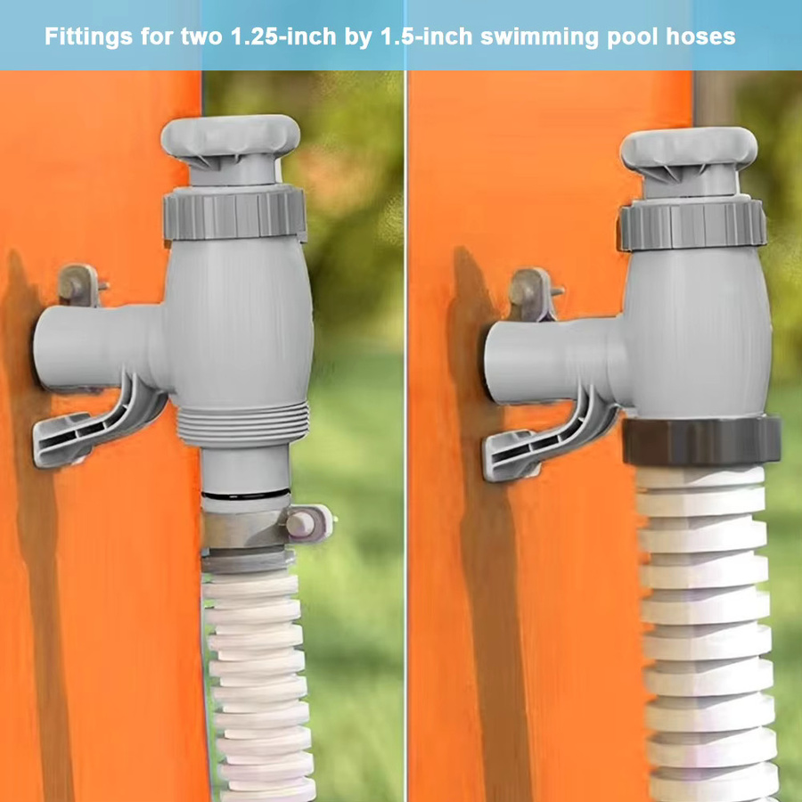 ANENG Schlauchadapter für oberirdische Pools mit Ein-Aus-Ventil und Kolbenventil - Bild 2