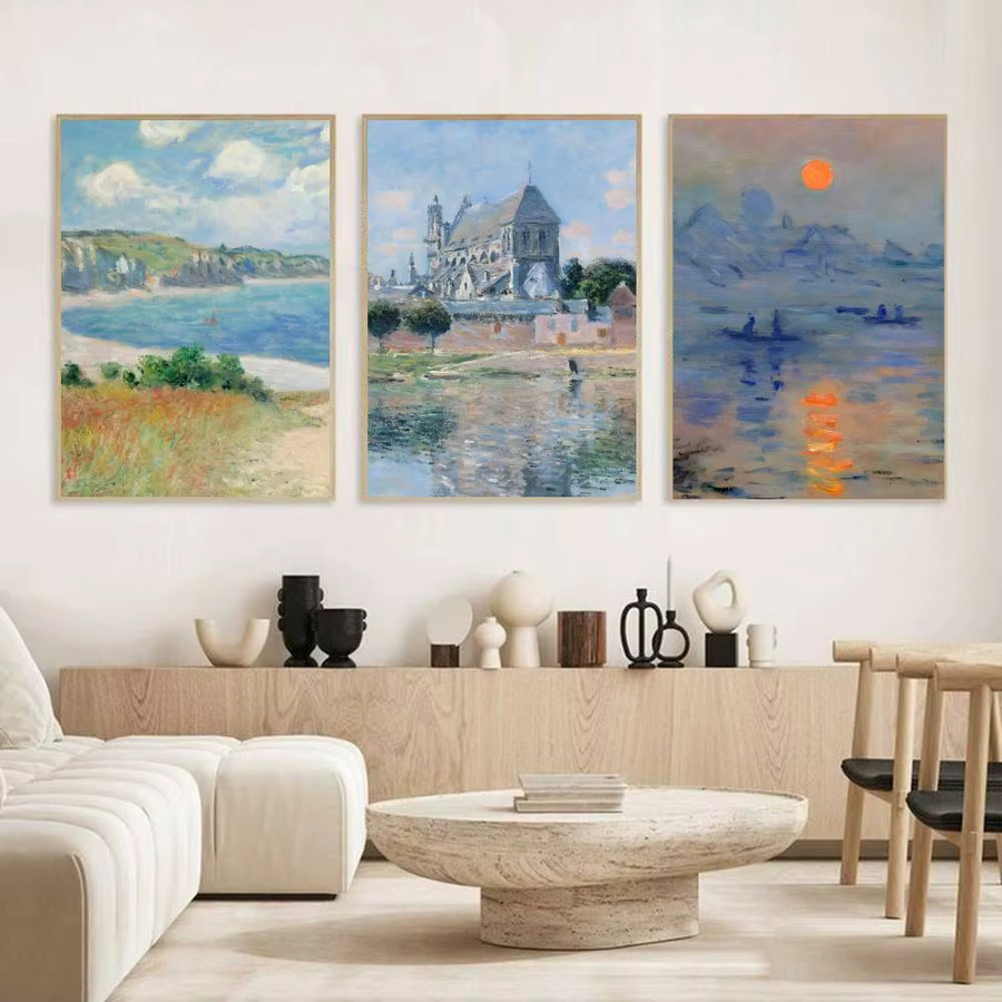 Hot Art Anime C-Claude M-Monet Poster Selbstklebender Papierdruck mit Blumen Motiv in Mehrfarbig - Bild 2