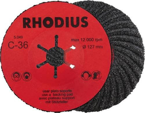 Rhodius Fiberscheibe Rot Körnung 36 25 Stück - Bild 1