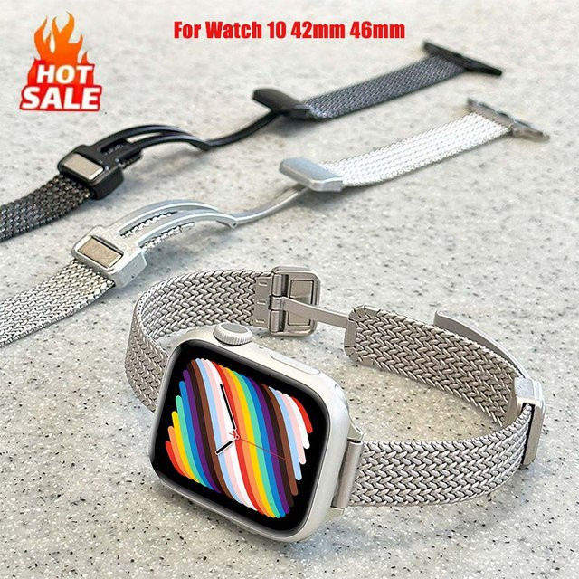 FancyWrist Uhrenarmband Edelstahl, Magnetisches Klappschlaufenband, Damen - Bild 1