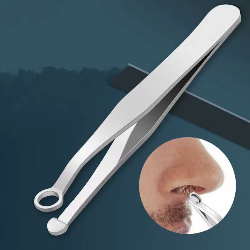 Pinzette und Schere aus Edelstahl, Augenbrauen- und Nasenhaartrimmer, Unisex - Bild 2