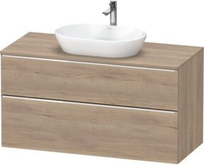 Duravit Waschtischunterschrank D-Neo in Braun Matt mit Schubladen und Türen, B/T/H: 120 x 55 x 66,4 cm - Bild 1