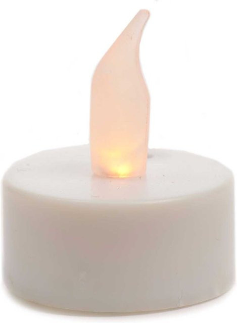 Kaemingk LED Teelicht in Weiß mit Flicker-Effekt, Durchmesser: 5 cm - Bild 1