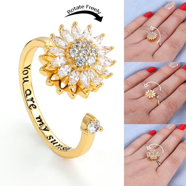 doyours Ring, Edelstahl, Gold, Damen, Spinner Ring - Bild 1