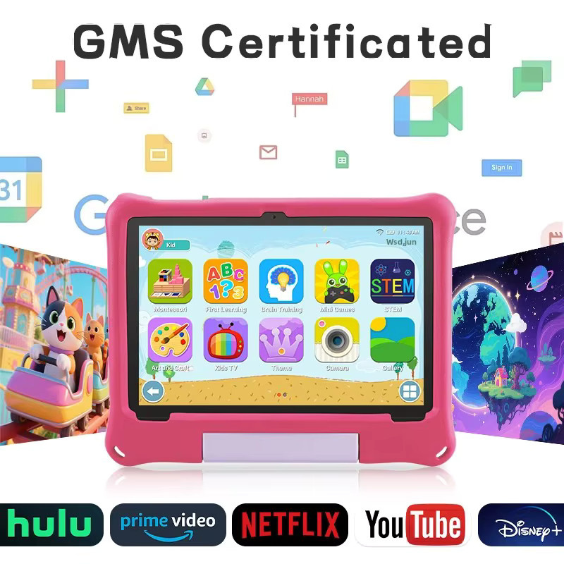 Paitanry Kinder-Tablet 10,1 Zoll in Pink mit Android 15, 64 GB Speicher, 8 GB RAM, Octa-Core-CPU, WiFi 6 und 5000 mAh Akku - Bild 4