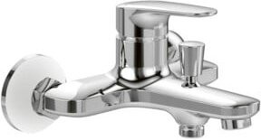 Villeroy & Boch Newo Einhebel-Badewannenarmatur mit schwenkbarem Auslauf, Wandmontage, Chrom - Bild 1
