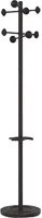 UNILUX Garderobenständer Accueil schwarz modern mit Haken aus Metall und Kunststoff, Höhe: 175 cm, Breite: 34 cm, Tiefe: 8 cm - Bild 1