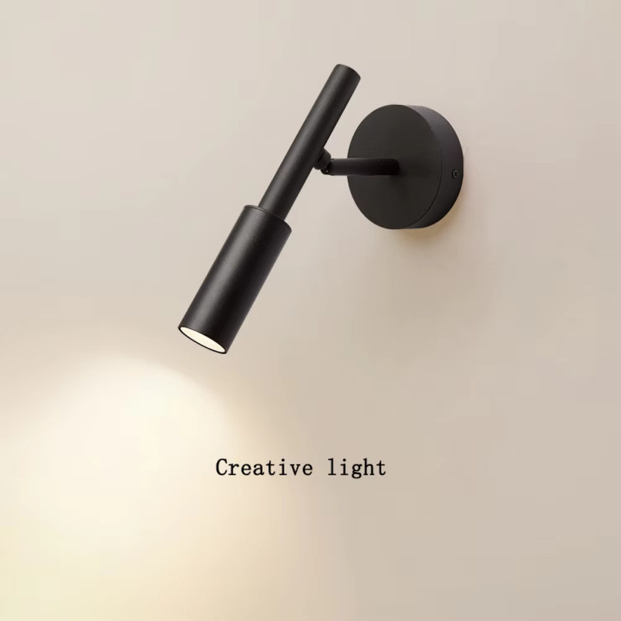 JOYINLED LED Wandlampe im Vintage Design, verstellbare Nordic Nachtlampe in Schwarz für Wohnzimmer, Schlafzimmer und Badezimmer - Bild 1