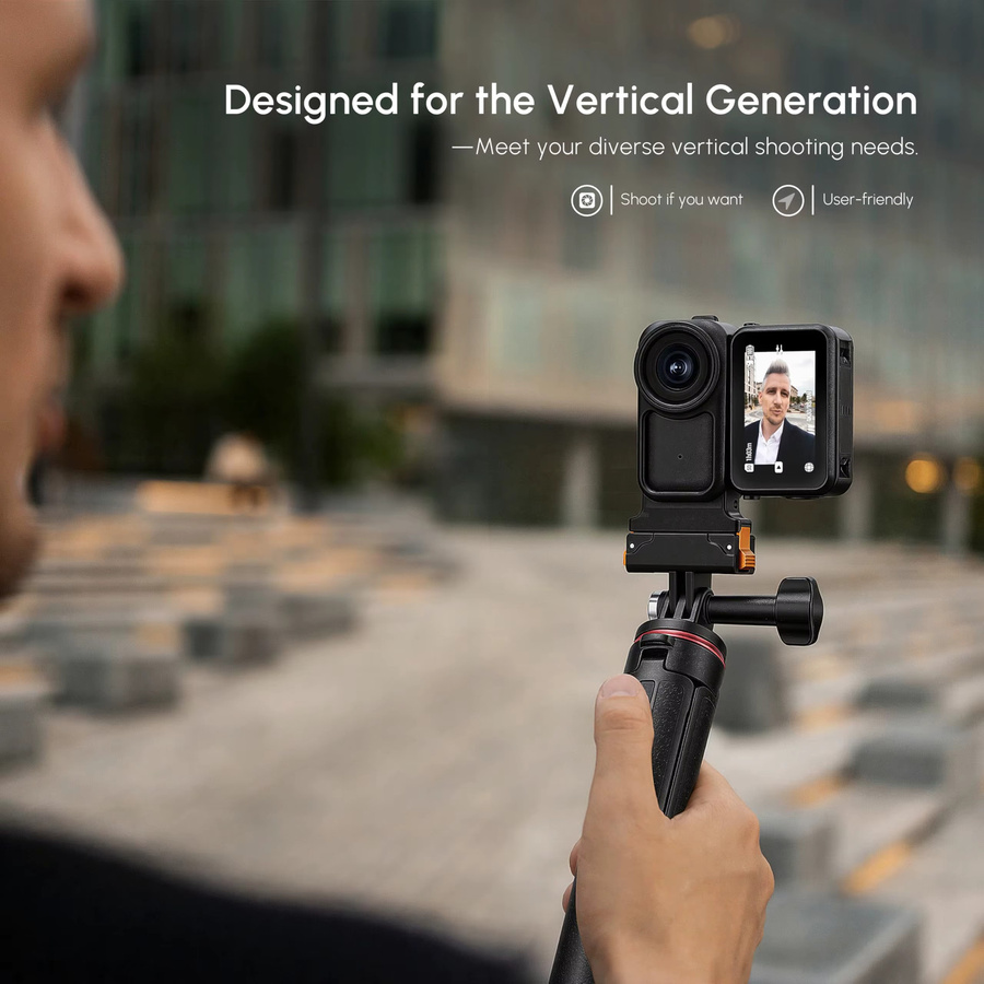 STARTRC Schutzkäfig für DJI Osmo Nano in Schwarz mit horizontalem und vertikalem Schutzrahmen, 1/4-Zoll-Stativgewinde und Cold Shoe - Bild 2