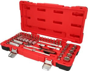 KS Tools 3/8 Zoll Steckschlüssel-Satz, 46-teilig, Chrome Vanadium, Rot - Bild 1