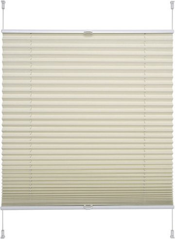 LIEDECO Klemmfix Thermo Plissee aus Polyester in Beige, B: 80 cm, H: 130 cm - Bild 1