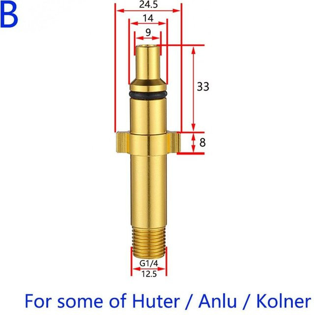 Adapter Verbinder für Bosch und Kärcher Lanze aus Messing und Edelstahl in Gold - Bild 1