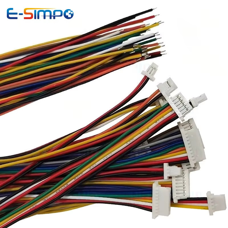 10 Stück E-SIMPO SH 1,0mm Einzel- und Doppelstecker-Verbinder mit Kabel, Jumper-Leitung 2 bis 12 Pin, Multicolor - Bild 3