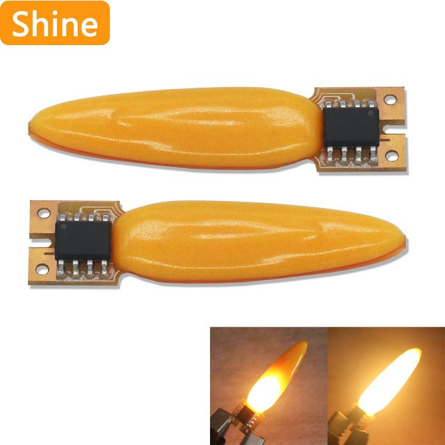DT&ZM LED-Blitz Flamme Kerze Edison Glühbirne in Orange mit 2-Modus Diode für Party und Geburtstag - Bild 1