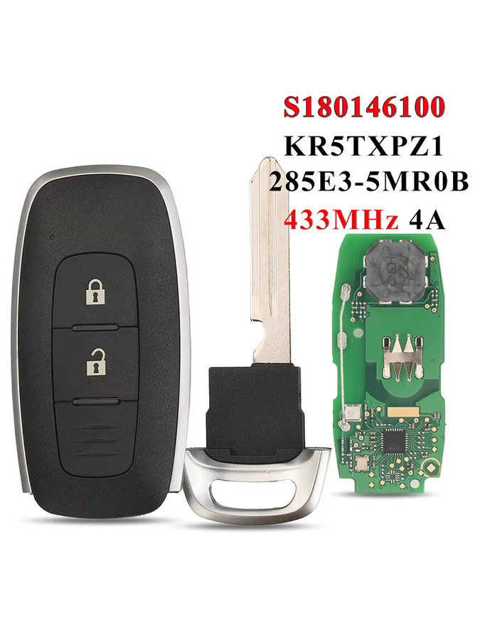 Jingyuqin Smart Key Card für Nissan Kicks, X-Trail, Rogue und Ariya in Schwarz mit 433 MHz und 4A Chip (KR5TXPZ1 285E3-5MR0B) - Bild 5
